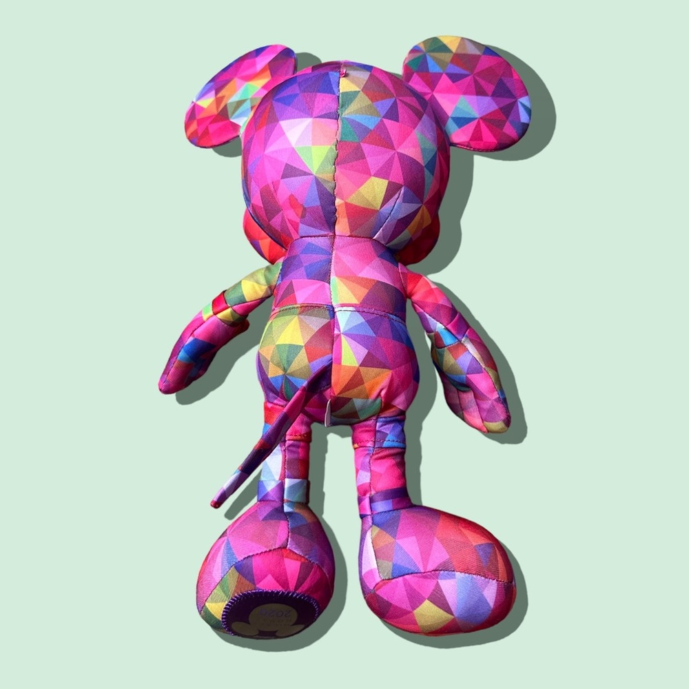 Disney Mickey Year of the Mouse 2020 Plush Colorful Kaleidoscope Design 16” Tall - Picture 4 of 9
